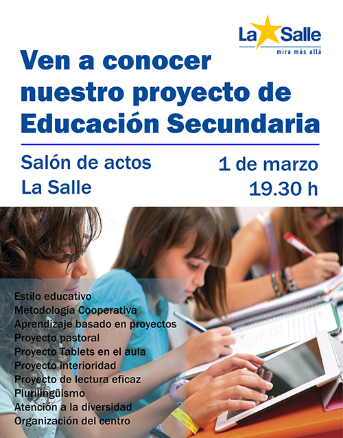 Reunión informativa sobre el proyecto de educación secundaria para padres de 6º de primaria